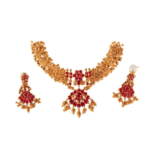 Fashion Jewelry Set Golden Balls Short Set - Product Image 2