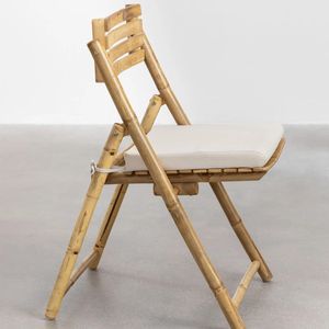 Eco Friendly Foldable Bamboo <b>Chair</b> with Removable Cushion for Outdoor Garden Balcony Furniture - Product Image 2