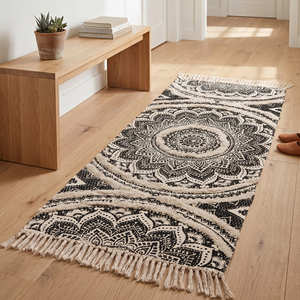 Direct Factory Rugs Living Room Large Handmade 8x10 Wholesale Floral Pattern Tufted Bohemian Rugs Handloom Boho Accent Rugs - Product Image 1
