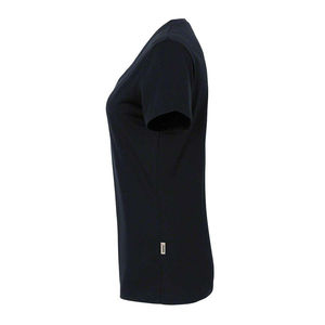 T-shirt décontracté pour femme à col en V profond et manches courtes, tricoté, 60 % coton, séchage rapide, respirant, écologique, idéal pour l'été - Product Image 4