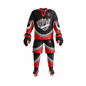 Ice Hockey Uniform comfortable hockey jersey set breathable team uniform durable lightweight <b>athletic</b> sportswear for ice hockey - Product Image 4