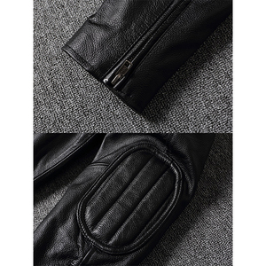 Chaquetas de Cuero Personalizadas de Alta Calidad, Unisex, Casuales, a la Moda, de Cuero Vacuno Original, Chaqueta de Motocicleta para Hombre, Corte Regular - Product Image 6