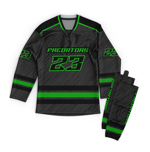 Maillot de hockey sur glace Predators 23, sublimé, anti-humidité, manches longues, pour homme, tenue d'équipe adulte - Product Image 1