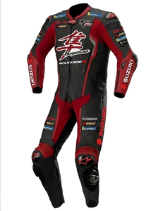 Combinaison de course sur circuit professionnelle pour homme Zuzuki GSX1300R / Traje sur mesure en cuir de vache/cuir de kangourou avec protection de niveau 2 - Product Image 1