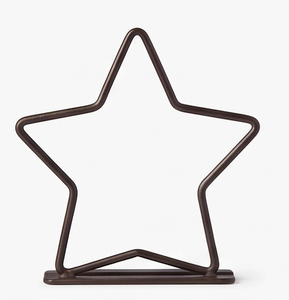 Elegante Porta Servilletas de Hierro en Forma de Estrella con Diseño Moderno en Metal Negro, Perfecto para Decoración de Mesa en Hogar, Hotel o Restaurante - Product Image 1