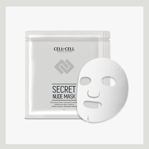 Mascarilla facial coreana K-Beauty Cell By Cell Secret Nude Mask 5 unidades Hecho en Corea 23g cuidado de la piel facial - Product Image 4
