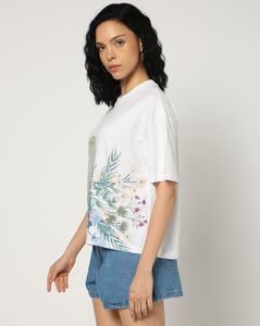 Camiseta al por Mayor para Mujer, 100% Algodón, Cuello Redondo, Logotipo OEM Personalizado, Diseño de Color Personalizado, Camiseta Holgada para Mujer - Product Image 2