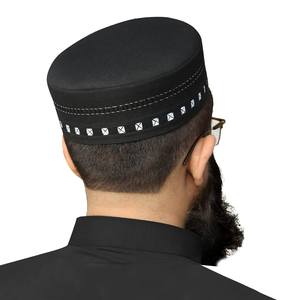 Chapeau de prière musulman Kufi modeste en polyester et coton, vente en gros, couvre-chef islamique pour hommes, nouveau design - Product Image 3