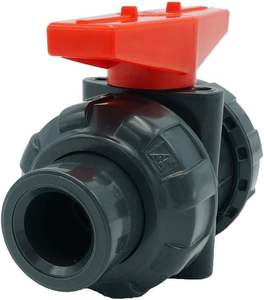 Vanne à boisseau sphérique PVC Kansaikako de type union, résistante à la corrosion, raccords par soudure à solvant, taille de port 100A, support OBM personnalisé, Japon - Product Image 2