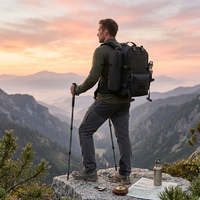 55L Wasserdichter Taktischer Rucksack Wanderrucksack Großer Tagesrucksack Robuste MOLLE-Tasche Outdoor-Sport-Campingausrüstung für Männer