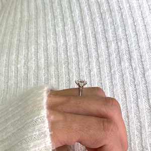 3 Carat Cut Lab Grown Diamond Gold 18K <b>Ring</b> for Women | Trendy Elegant <b>Solitaire</b> Engagement <b>Ring</b> | Luxury Wedding Jewelry Gift - Product Image 5