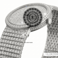 Piagett Moissanit-Diamant Sport-Business-Modeuhr Antike Quarz-Edelstahl-Uhr mit Saphirglas-Lünette 3BAR Wasserdicht