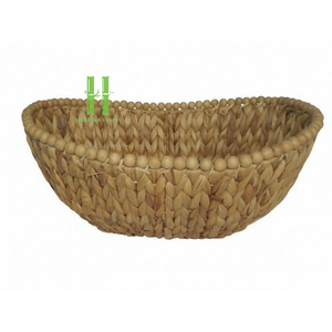 Set of 3 Customizable Eco-Friendly Boho <b>Water</b> Hyacinth Tray Basket Storage Serving Food <b>Container</b> OEM HNH Craft Vietnam - Product Image 2