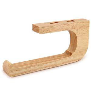 Nouveau support de papier toilette créatif en bois pour la cuisine, décoration en bois massif, porte-rouleau de papier toilette fait à la main - Product Image 6