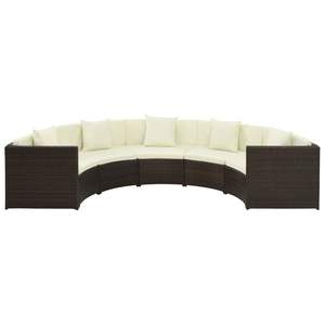 Ensemble de 7 canapés de patio marron et blanc crème pour l'aménagement de jardin - Product Image 3