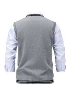 Pull tricoté personnalisé pour homme, motif flocon de neige Fair Isle nordique, col rond, chaud pour l'hiver, idéal pour les fêtes, vente en gros - Product Image 2