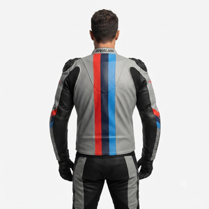 Unisex BM Cowhide/Kangaroo Track/Riding Perforated Polyester/Cotton Motorbike <b>Racing</b> <b>Jacket</b> CE Approved Plus Size Waterproof - Product Image 4