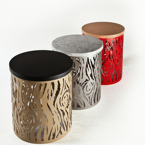 Modern Round Coffee <b>Table</b> Set With Marble Top Gold Metal Frame Contemporary Living Room Furniture <b>Nesting</b> Design - Product Image 6