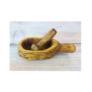 Premium Quality Wooden Mortar And Pestle Set Handcrafted Natural Wood <b>Grinder</b> For Spices <b>Herbs</b> And Kitchen Use - Product Image 2