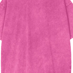 Camiseta Rosa Vintage con Lavado Ácido para Hombre, Estilo Oversize, Streetwear, Algodón Pesado, Logotipo Personalizado, Camiseta Lavada, Ropa al por Mayor de Fábrica OEM - Product Image 4