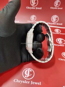 Dernière montre-bracelet hip hop bling en acier inoxydable unique diamant moissanite de luxe pour hommes montre de mode à la mode pour hommes - Product Image 6