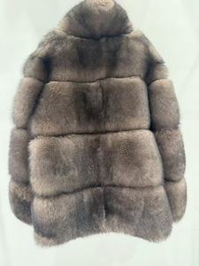 Veste sur mesure à longueur normale, chaude pour l'hiver, en fourrure de renard brun pour homme, à longueur normale - Product Image 5