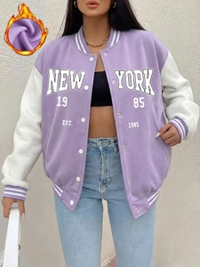 Custom Wool Blend Letterman Jacket Women Baseball Varsity Jacket Personalized Embroidery Fashion Coat - Product Image 1