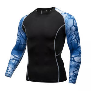 เสื้อคอมเพรสชั่นผู้ชายขายดีทันสมัย เสื้อผ้าออกกำลังกายยืดหยุ่น เสื้อคอมเพรสชั่นผู้ชาย - Product Image 1