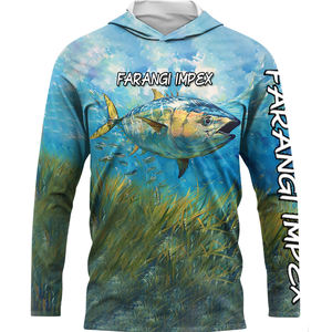 Camisetas con Capucha y Protección Facial UPF 50+ para Pesca de Atún, Personalizadas, de Manga Larga, Secado Rápido, Transpirables, Protección UV - Product Image 1