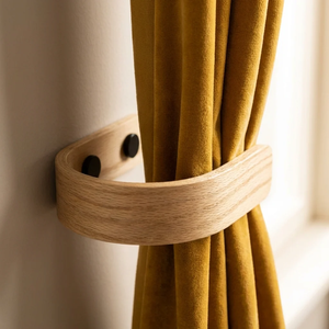 Wood Curtain Holdback for Round Shape Ring Home Decoration Curtain Ticback Crafts Top Price - Product Image 1