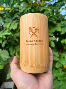 Handmade Eco-friendly Natural <b>Bamboo</b> <b>Mug</b> Holder Country-Style Design Engraved Logo <b>Bamboo</b> Cup for Home Use Handmade - Product Image 6