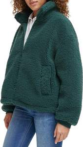 European & American Style New Fashion Casual Versatile Hooded Zipper Sherpa <b>Jacket</b> Warm <b>Jacket</b> Faux <b>Sheepskin</b> <b>Jacket</b> Fleece TOP - Product Image 5