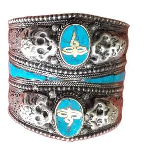 Tibetan Mantra Wide <b>cuff</b> Bangles - Product Image 6