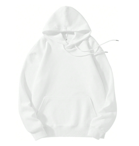 Unisex Premium <b>White</b> Hooded Sweatshirt - Comfort Fit Heavyweight Pullover <b>Hoodie</b> - USA Standard Quality - Product Image 5
