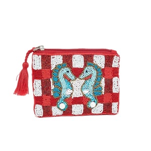 Pochette à monnaie élégante en perles de rocaille avec broderie artisanale colorée, logo personnalisé, pochette à monnaie perlée avec perles de rocaille de qualité supérieure - Product Image 2