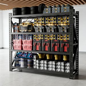 Scaffalatura Industriale Robusta per Garage 75"H X 79"W Capacità 6000LBS, Scaffale in Acciaio per Stoccaggio - Product Image 1