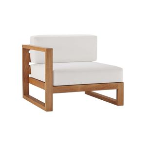 Sofá Moderno de Teca para Exteriores, Sofá de Jardín de Tres Plazas, Cojín Impermeable, Muebles para Patio - Product Image 4