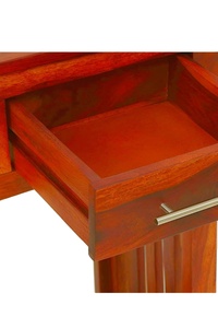 Table console en bois massif moderne avec trois tiroirs et étagère inférieure pour l'entrée, l'hôtel et le salon, la villa - Product Image 5