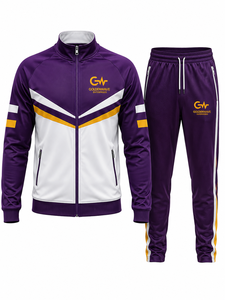 Conjunto Deportivo Goldenwave Enterprises para Hombre, Color Blanco Dorado, con Cierre, Corte Regular, Tejido de Poliéster, para Correr - Product Image 1