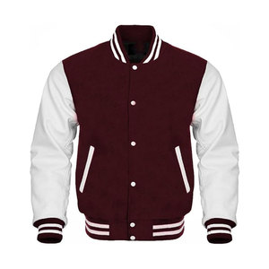 Chaqueta de Invierno para Hombre a Precio de Fábrica, Buen Material, Chaqueta de Cuero Estilo Varsity con Lana, Estilo Urbano, Bordado Frontal, Sólida, No Tejida - Product Image 6