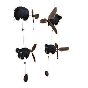 Campana de Viento de Madera con Diseño de Animales, 100% Material Natural, Hecha a Mano, Tallada, Estilo Tradicional Moderno, Regalos y Recuerdos - Product Image 3