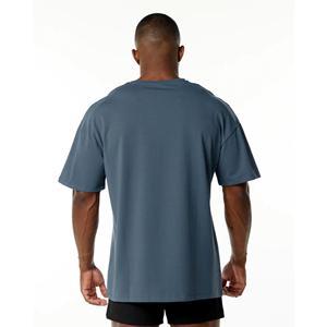 T-shirt de luxe pour homme 100 % coton, coupe oversize, écologique, imprimé sérigraphié sur le devant, manches courtes, séchage rapide, motif uni - Product Image 2