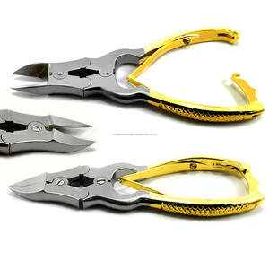 Cortauñas Quirúrgicas Profesionales de Acero Inoxidable con Mango Dorado, Cortadores de Precisión de Alta Resistencia para Uso Médico Clase II CE ENT - Product Image 2