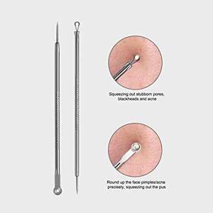 <b>Blackhead</b> <b>Extractor</b> Tool with Needles High Quality Stainless steel <b>Blackhead</b> <b>Extractor</b> Tools Set - Product Image 2