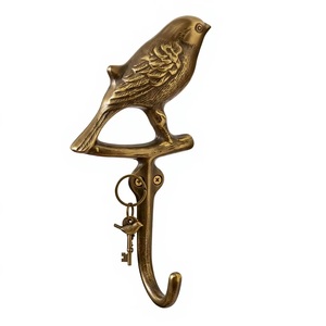 Rustic Vintage Bird Wall <b>Hook</b> Cast Iron Eco-Friendly Adjustable <b>Decorative</b> <b>Coat</b> Hat Hanger Face Pattern Wall Mounted Single <b>Hook</b> - Product Image 3