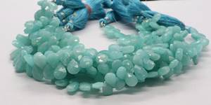 AAA Natural Amazonite Faceted Pear Beads 6x8-7x9MM Amazonite Gemstone Beads 6 Inch Strand Faceted Amazonite Pear Shape Beads - Product Image 2