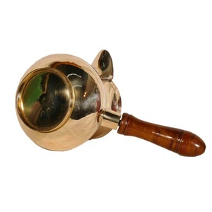 Cafetera Turca de Latón Chapado en Oro, Estilo Otomano, Cezve Ibrik con Asa de Metal, Cafetera Árabe Vintage para Espresso - Product Image 6
