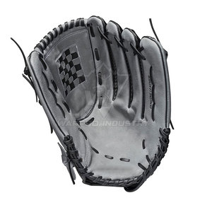 Guantes de béisbol de cuero de fábrica con diseño de palma reforzada para capturar, lanzar y entrenar diariamente - Product Image 5