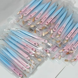 Pince à épiler professionnelle durable et moderne à pointe inclinée en acier inoxydable, outil cosmétique de beauté avec logo personnalisé, épilation, vente en gros - Product Image 2
