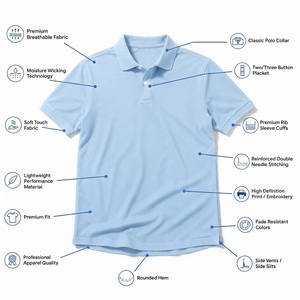 Camiseta Polo de Uniforme de Hotel Personalizada, Fabricante OEM, Ropa de Hostelería de Marca Privada - Product Image 6